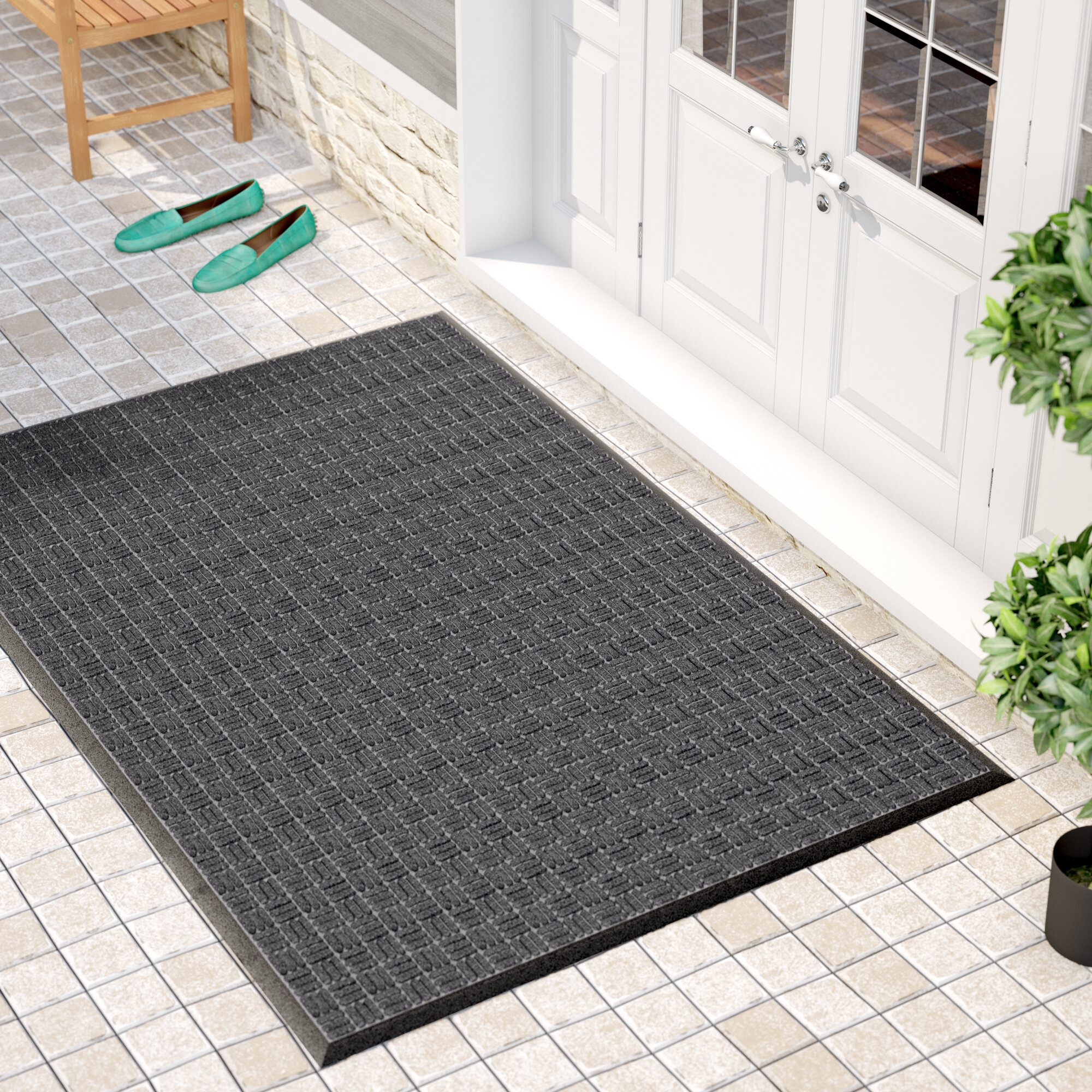 Entryway DEXI Kitchen Rug Non-Slip Absorbent Mat for Kitchen Floor Hallway and Dining Room Brown Machine Washable Carpet 20x59