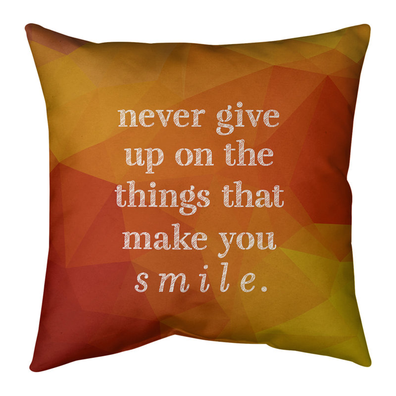 East Urban Home Faux Gemstone Joy And Perseverance Quote Suede Pillow Wayfair