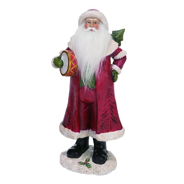 The Holiday Aisle Resin Medium Soft Beard Santa Figurine | Wayfair