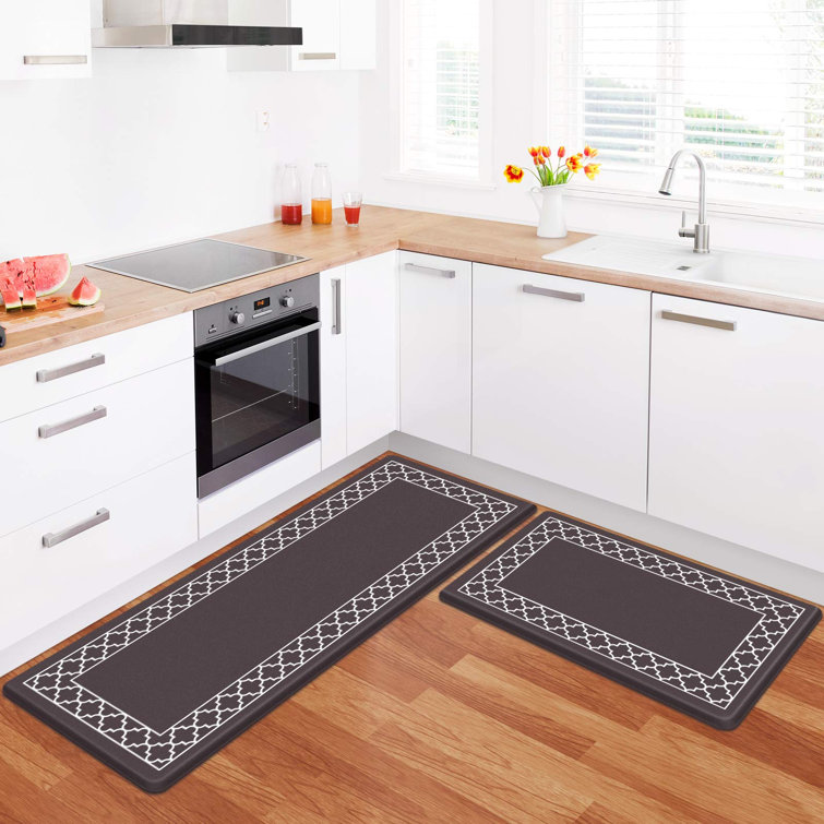 Red Barrel Studio Kitchen Mat Set Of 2 Anti Fatigue Mat Pvc Non Slip Kitchen Rugs And Mats Waterproof Memory Foam Kitchen Rug Standing Desk Mat Floor Mats For House Sink Office Kitchen Wayfair