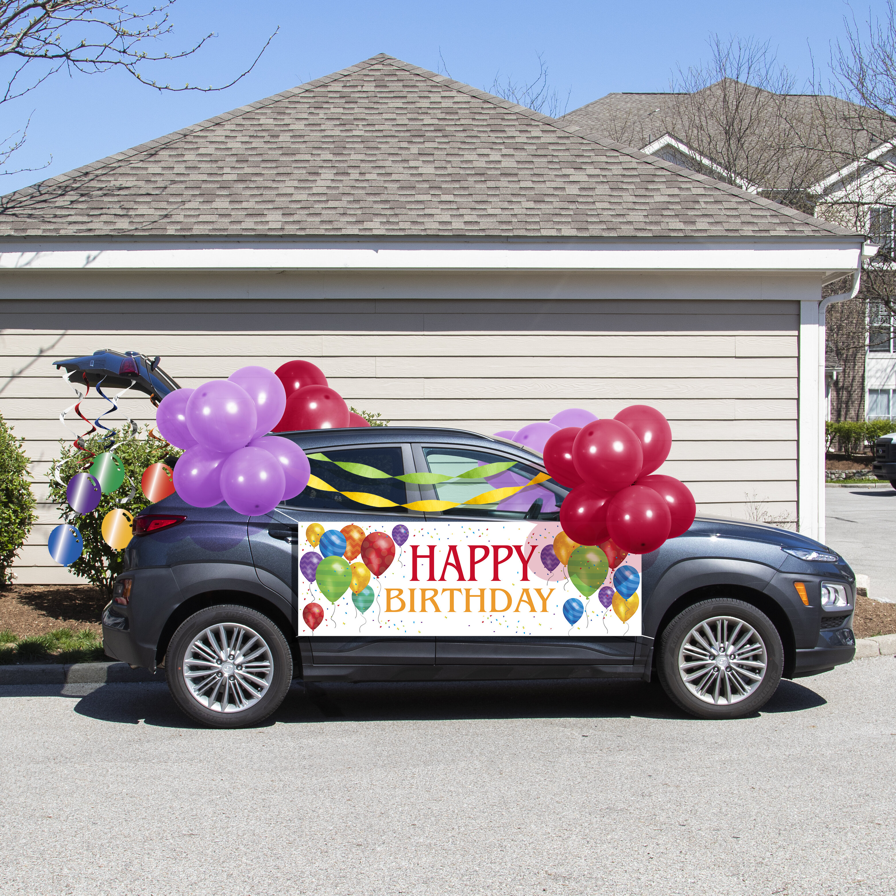 Creative Converting Ensemble De Decoration De Voiture En Parade D Anniversaire A Ballons 38 Pieces Wayfair Ca