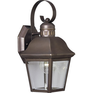 Best Triplehorn 1-Light Clear Wall Lantern By Alcott Hill Outdoor Lighting Triplehorn 1-Light Clear Wall Lantern By Alcott Hill Outdoor Lighting