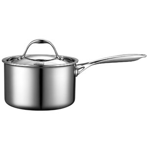 Multi-Ply Clad Stainless-Steel Covered Sauce Pan