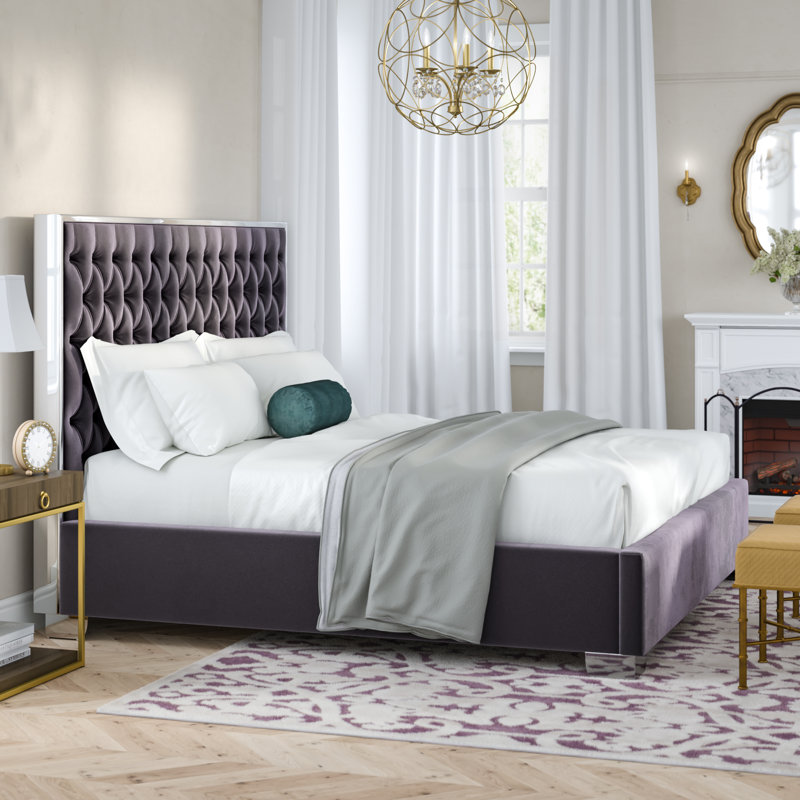 Everly Quinn Spadaro Upholstered Platform Bed Reviews Wayfair
