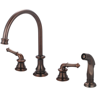 Del Mar Touch Double Handle Kitchen Faucet with Accessories