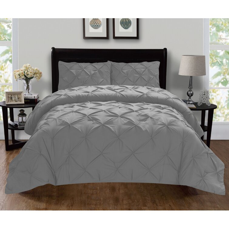 zada pintuck reversible duvet cover set