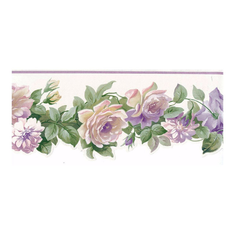 August Grove Medlin Rose Buds 15 L X 5 W Wallpaper Border Wayfair