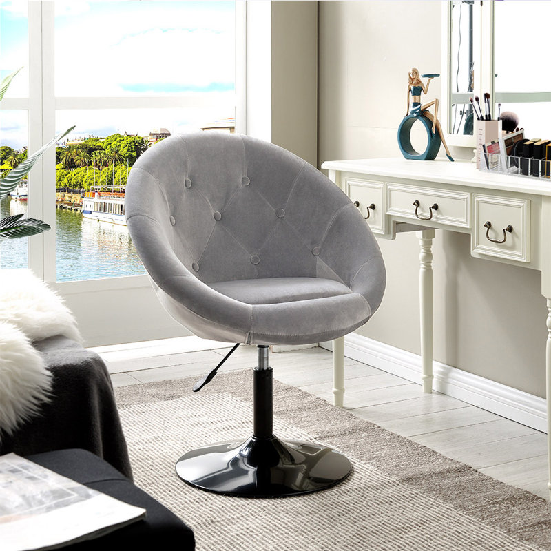 Mercer41 Giunta Vanity Swivel Barrel Chair Reviews Wayfair