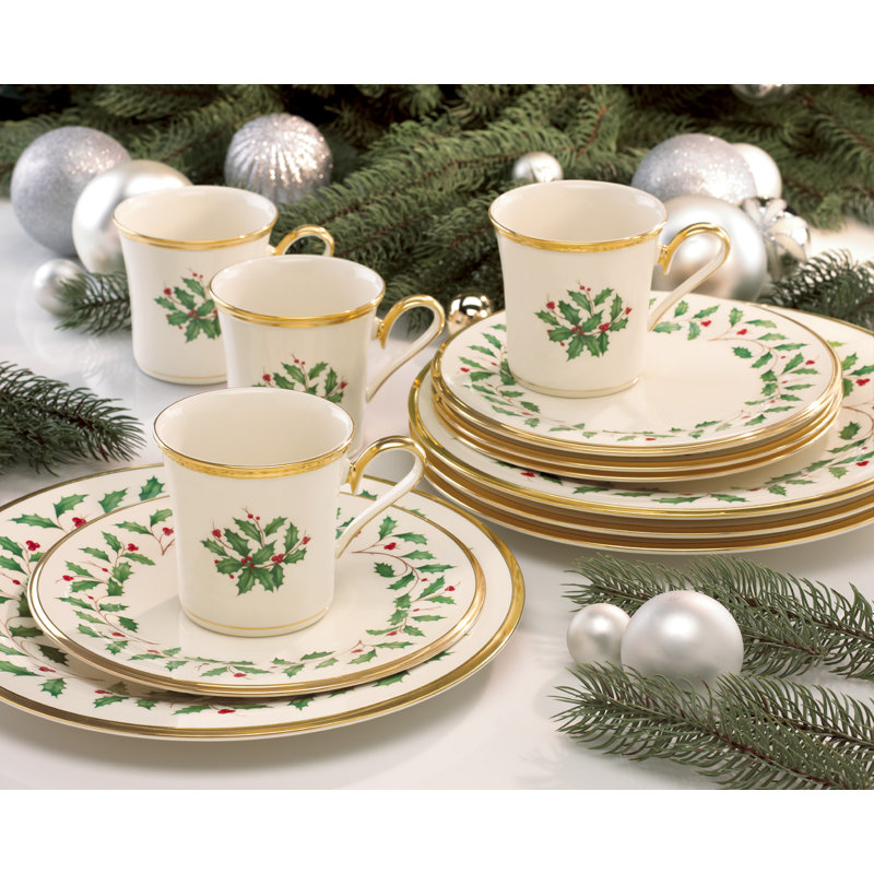 Holiday 12 Piece Dinnerware Set, Service for 4