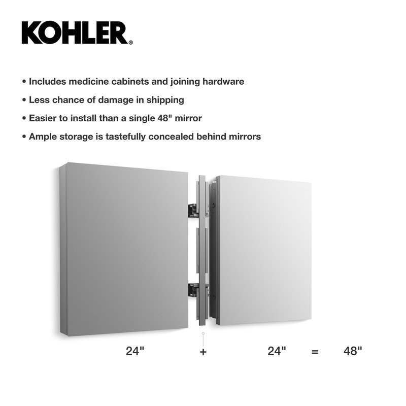 Kohler Verdera 48w X 30h Recessed Or Surface Mount Medicine Cabinet Wayfair