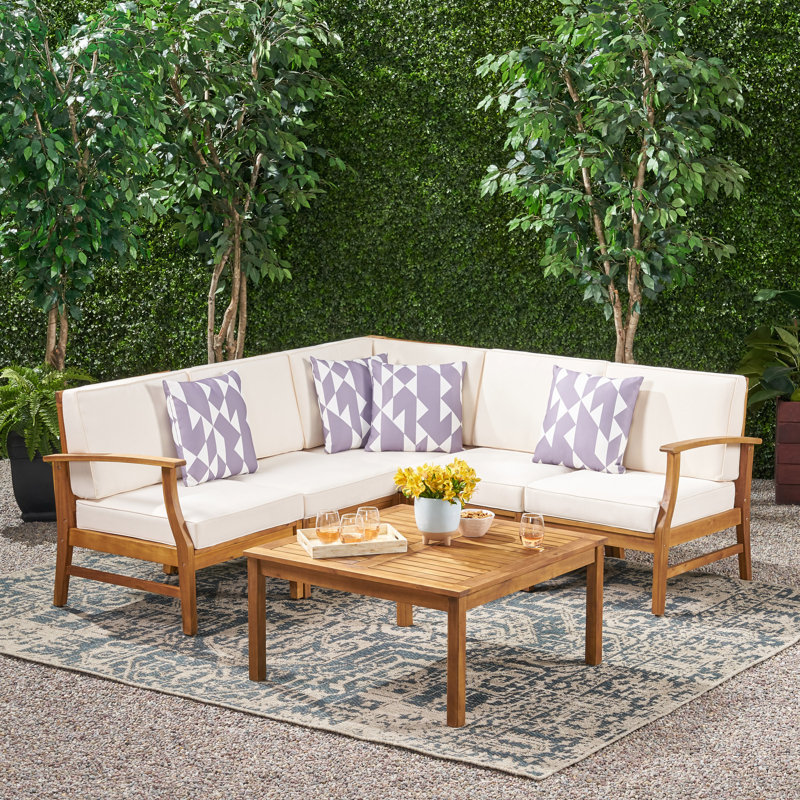 Lark Manor Pardue 6 Piece Sectional Seating Group With Cushions Reviews Wayfair