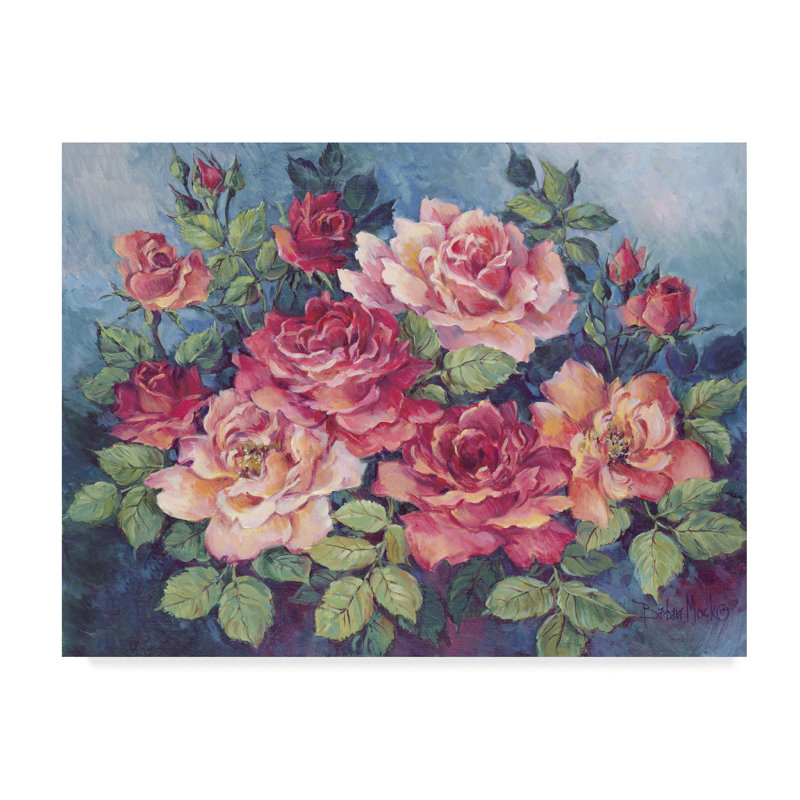 Charlton Home Victorian Roses Acrylic Painting Print On Wrapped