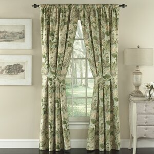 Garden Glory Nature/Floral Semi-Sheer Rod Pocket Curtain Panels (Set of 2)