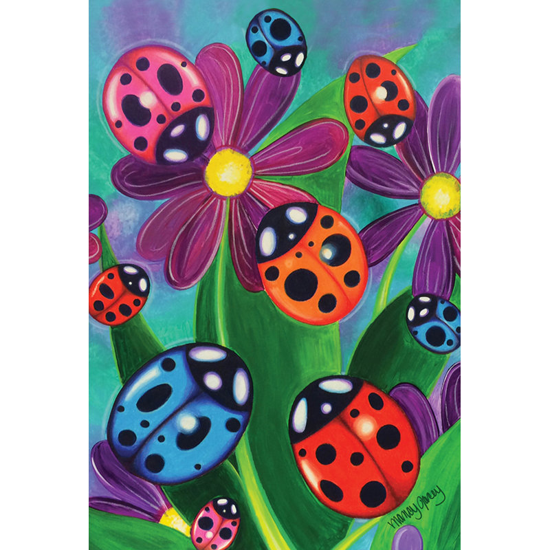Toland Home Garden Colorful Ladybirds And Ladybugs Polyester 2 4 X 3 4 Ft House Flag Wayfair