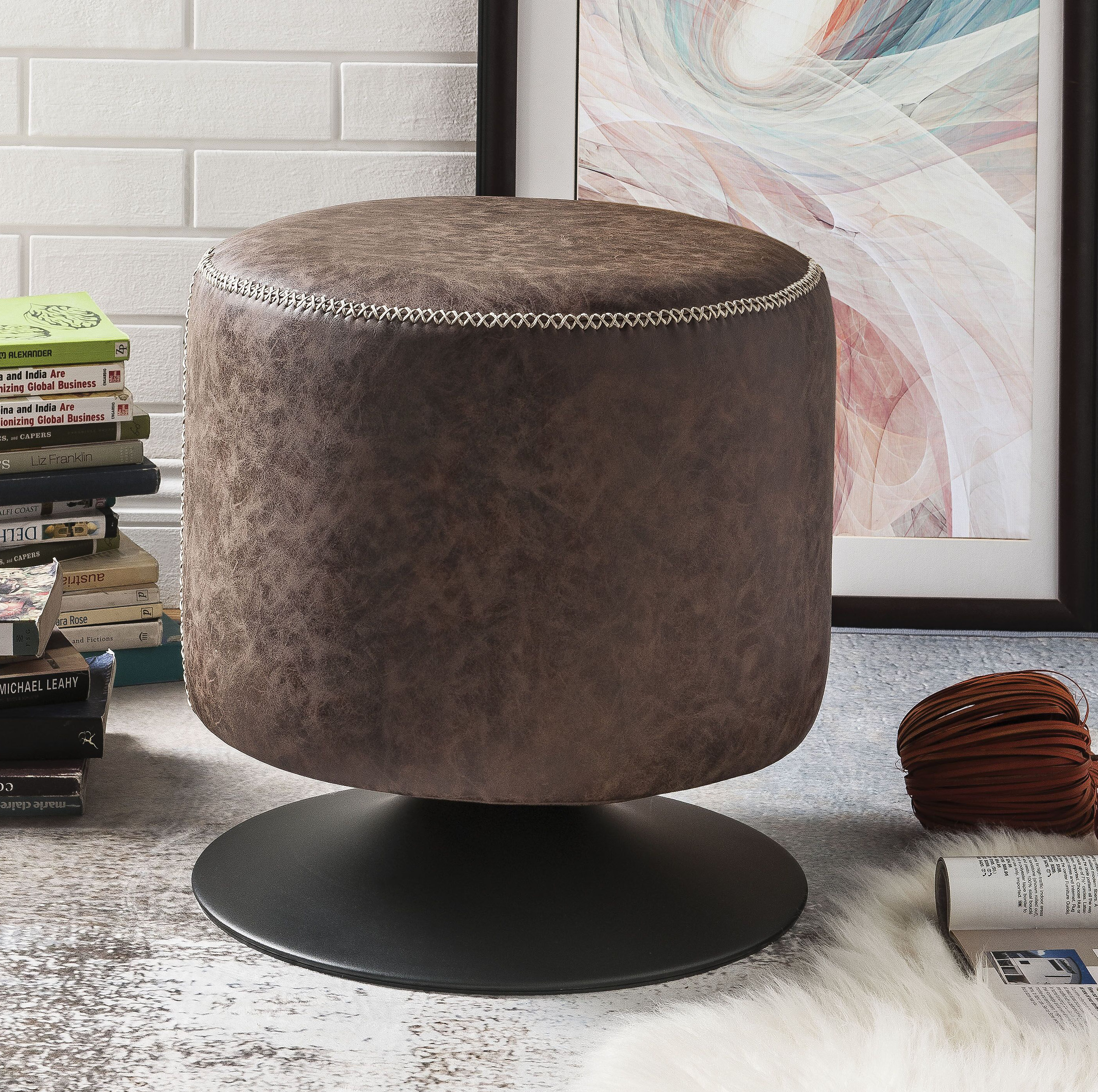 Union Rustic Darrion Vintage Ottoman Wayfair