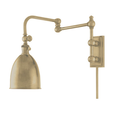 Bruna Swing Arm Lamp Darby Home Co Finish: Aged Brass