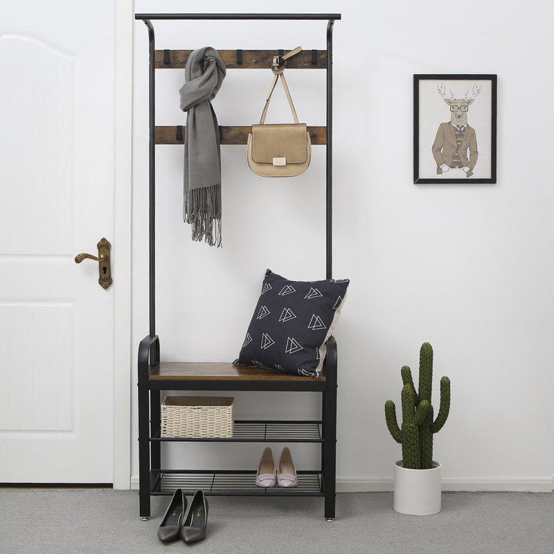Mistana Odysseus Hall Tree With Bench And Shoe Storage Reviews Wayfair
