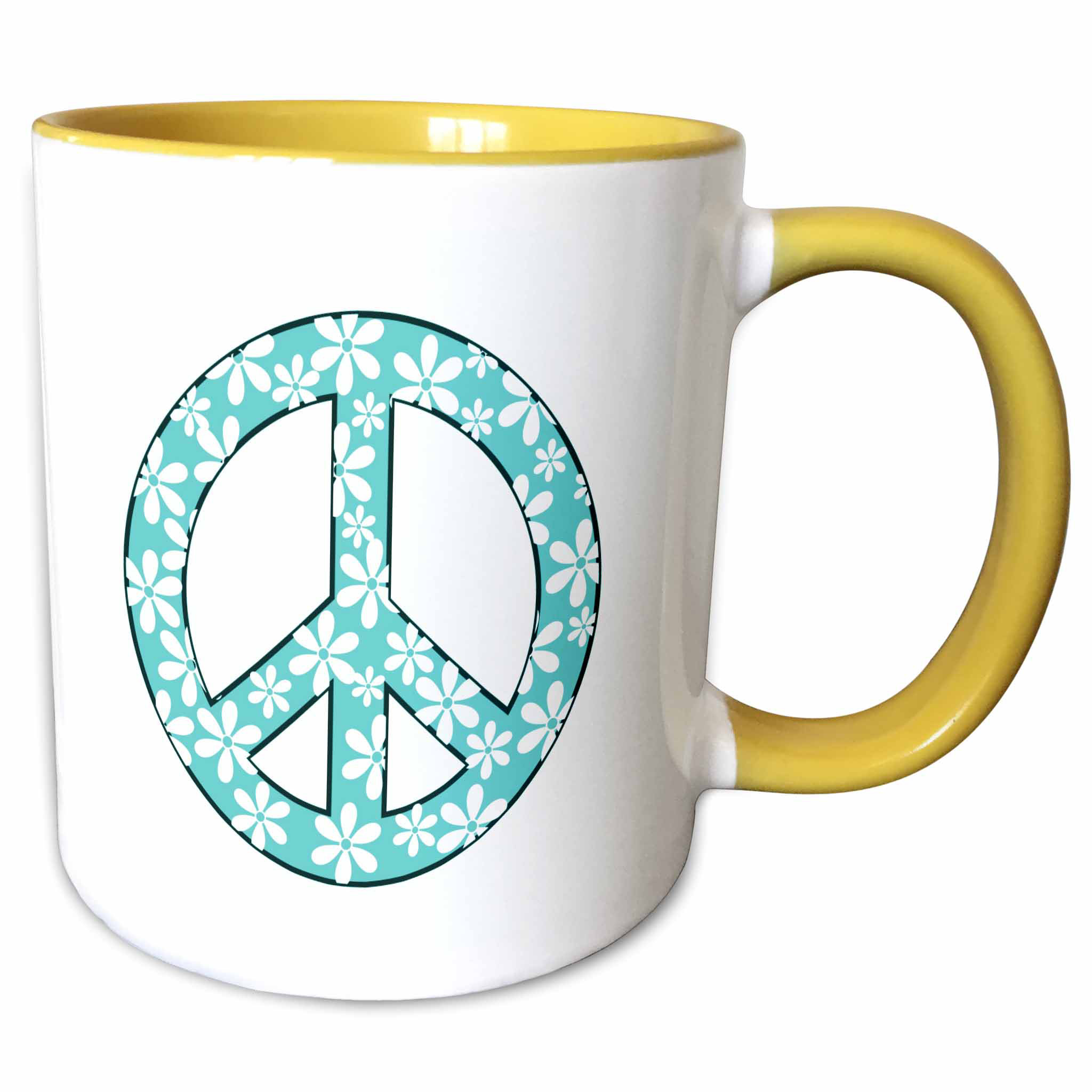 Symple Stuff Leclair Daisy Peace Sign Coffee Mug Wayfair
