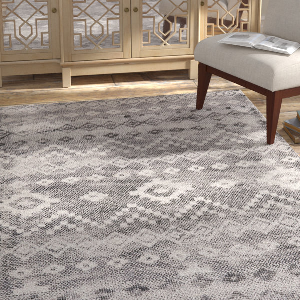 Union Rustic Aust Southwestern Handmade Tufted Ivory Charcoal Gray Area Rug Wayfair