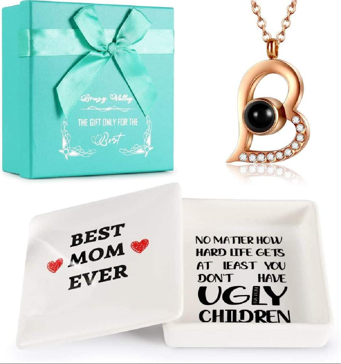 I Love You Necklace Mom Birthday Gifts 
