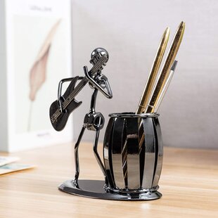 Details about   New Designer Boy Metal Decorative Blue Pen Stand For Table Decoration 8 Inch 