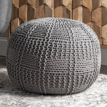 Unstuffed KESHMARK Luxury Round Pouf Handmade Comfortable Boho Ottoman /& Footrest Premium Cow Leather