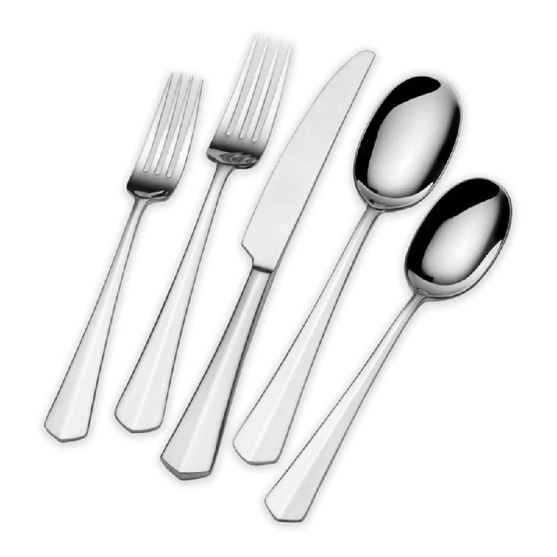 Mikasa Swirl Edge 20 Piece 18 10 Stainless Steel Flatware Set Service For 4 Wayfair