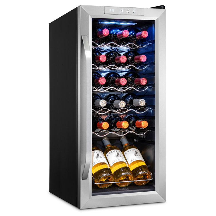 Ivation 18 Bottle Single Zone Freestanding Wine Refrigerator Reviews Wayfair Ivation 18 Bottle Single Zone Freestanding Wine Refrigerator Reviews Wayfair