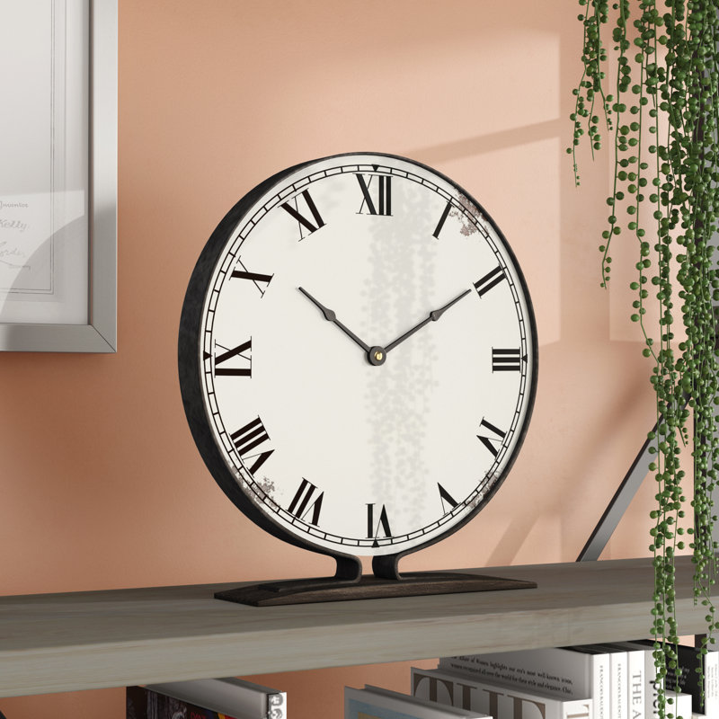 Williston Metal Tabletop Clock & Reviews Wayfair