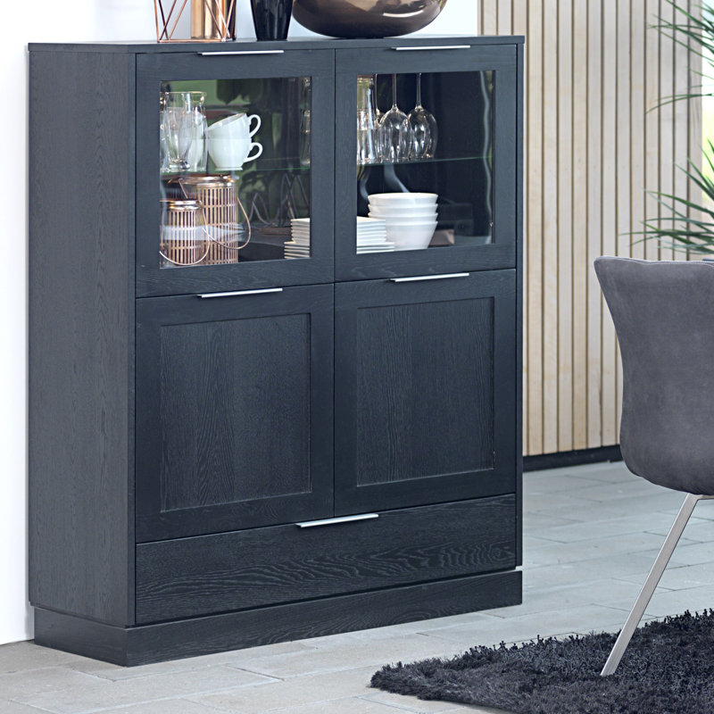 Highboard PRAIA in schwarz gebeizt