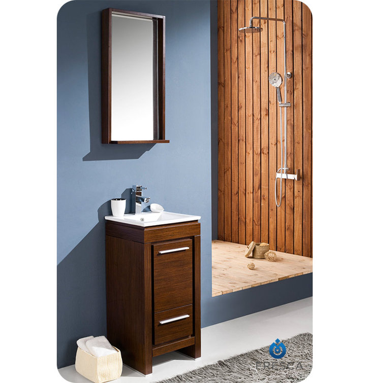 Fresca Allier 16 Single Small Modern Bathroom Vanity Set With Mirror Reviews Wayfair