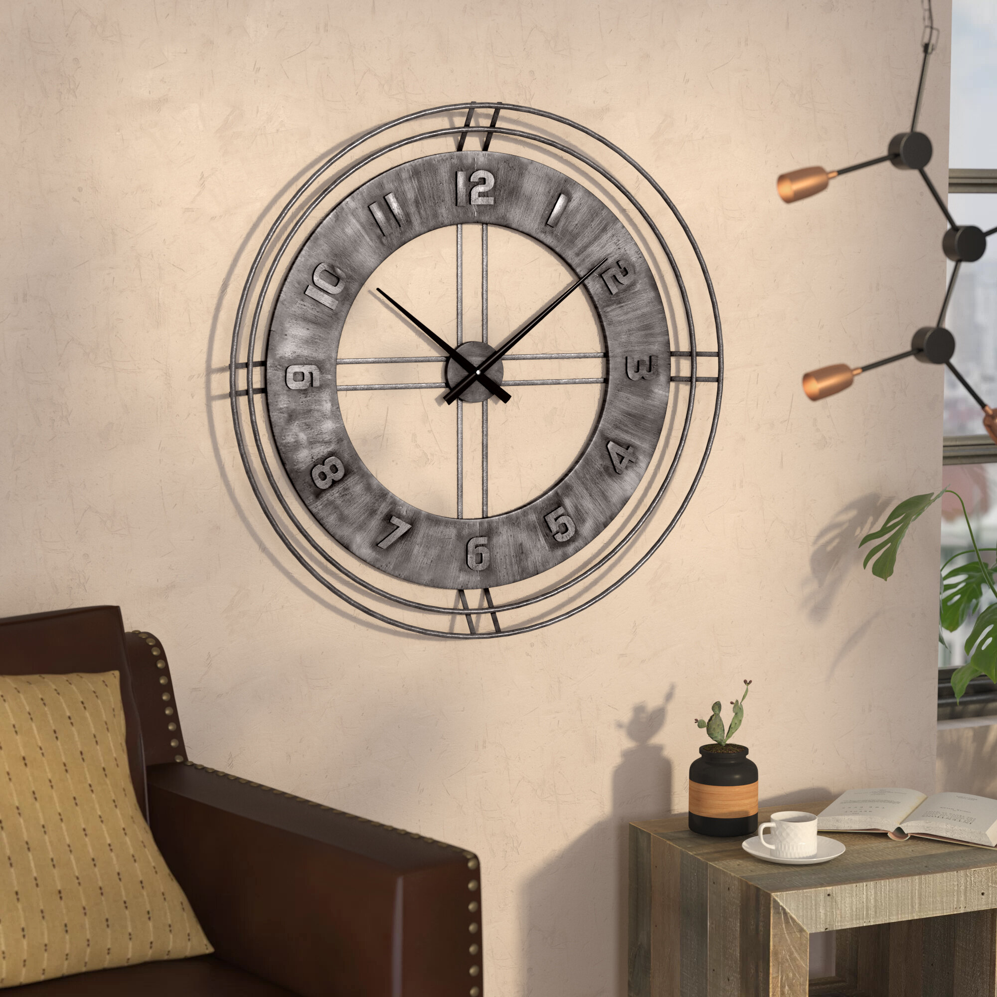 Williston Forge Mcmartin Metal Wall Clock & Reviews | Wayfair