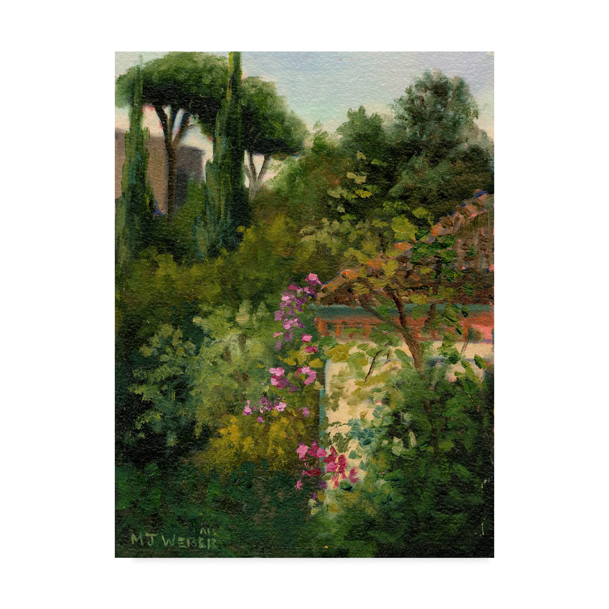 The Villa Next Door Acrylic Painting Print On Wrapped Canvas