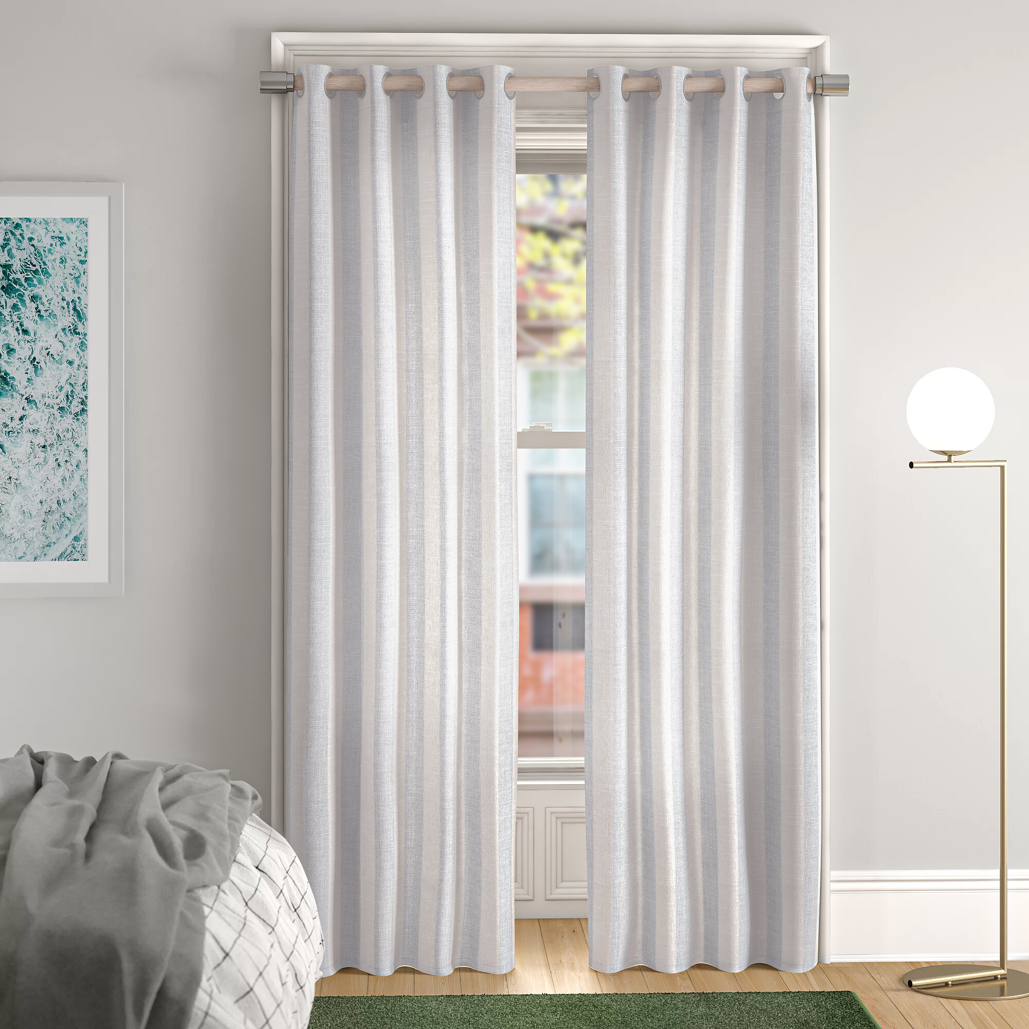 Brown Striped Curtains Drapes You Ll Love In 2020 Wayfair