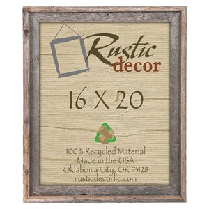 Reclaimed Barn Wood Signature Wall Picture Frame