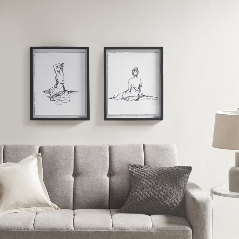 Feminine Figures 2 Piece Picture Frame Graphic Art Print Set On Paper Reviews Joss Main