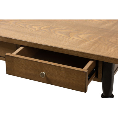 Ailith Suzetta Metal And Distressed Wood Writing Desk Joss Main