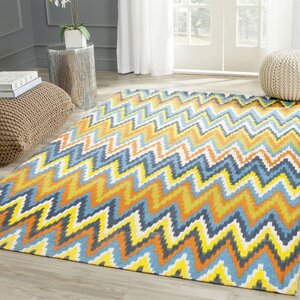 Charla Blue/Yellow Area Rug