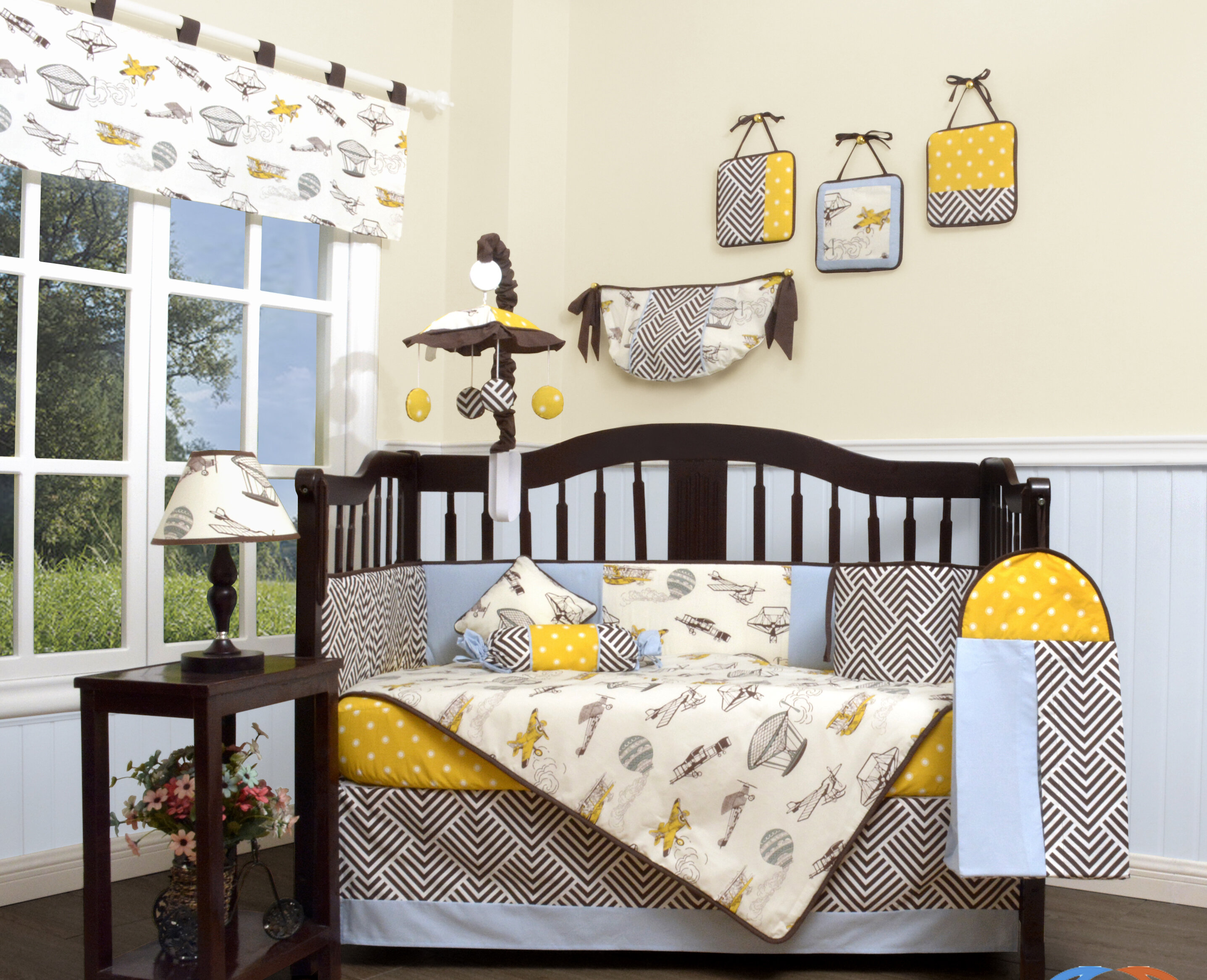 Harriet Bee Grosso Airplane 12 Piece Crib Bedding Set Reviews