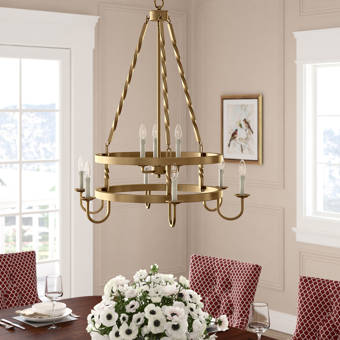 Ophelia Co Karlson 15 Light Candle Style Classic Traditional Chandelier With Wrought Iron Accents Wayfair