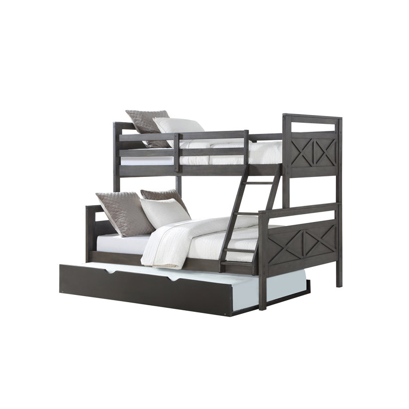 Harriet Bee Collard Barn Twin Over Full Bunk Bed With Trundle Twin Over Full Bunk Bed With Trundle