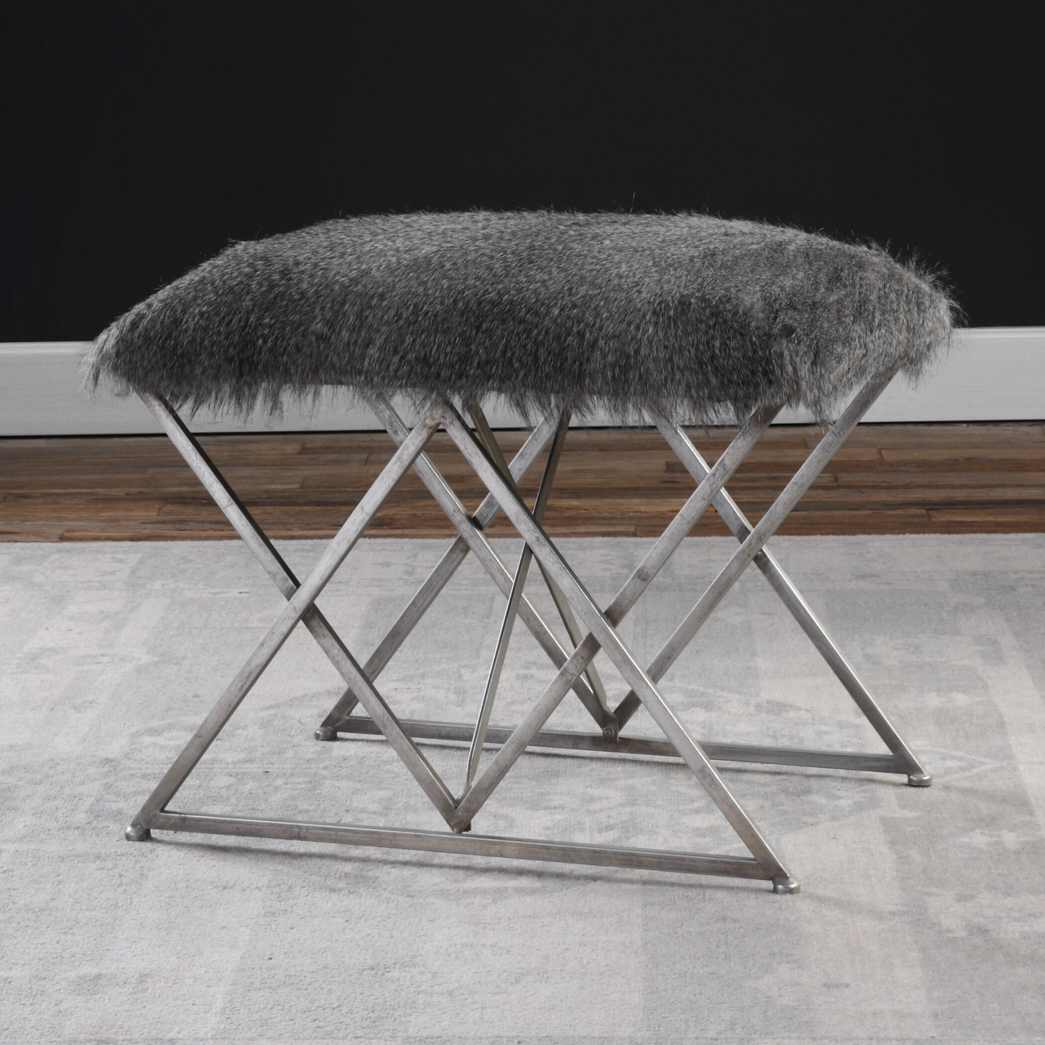 fur vanity stool target