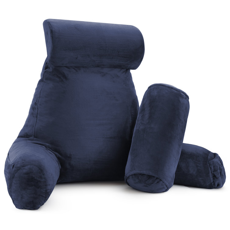 blue backrest pillow