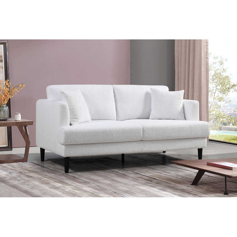 Latitude Run Lait 171Cm Boucle Recessed Arm Sofa | Wayfair.co.uk