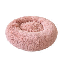 large pink dog bed