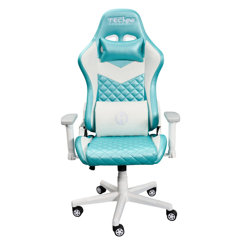 Techni Sport High Back Ergonomic Gaming Chair Aqua Wayfair