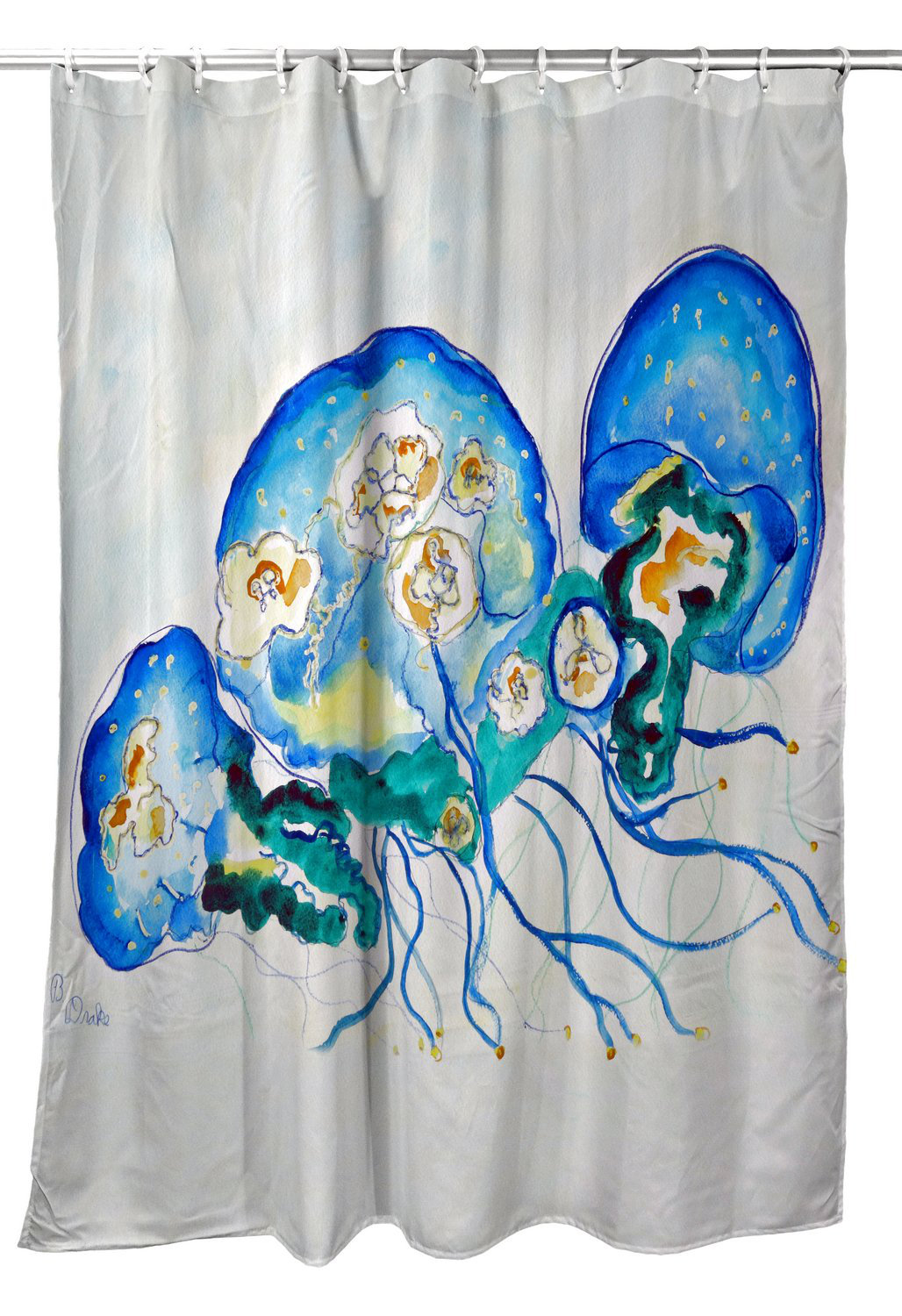 Highland Dunes Multi Jellyfish Single Shower Curtain Wayfair
