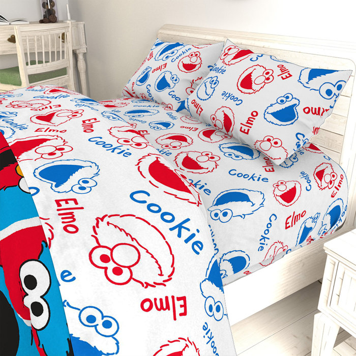 Bedding Sesame Street Elmo Hip Elmo Twin Full Comforter 3pc Twin