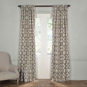 Diorios Geometric Blackout Thermal Rod Pocket Single Curtain Panel
