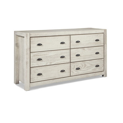 Grain Wood Furniture Montauk 6 Drawer Double Dresser Color Rustic